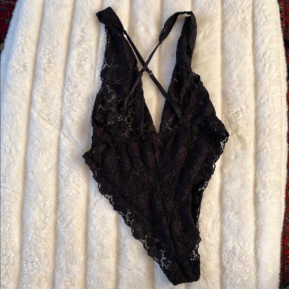 Victoria secret used worn Black Lace Teddy Bodysuit - Picture 5 of 7